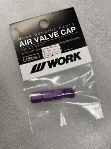 Work Wheels Purple "W" valve cap set of 4 authentic ship direct from USA today! - Bild 1 von 3