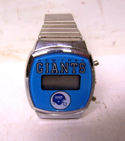 Vintage NFL THROWBACK New York NY Giants Digital Quartz Watch Cover