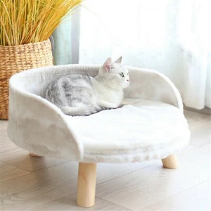 Cama suave para mascotas con taburete acolchado taburete gato gatito escondite casa asiento de descanso para dormir - Imagen 1 de 16