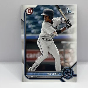 2022 Topps Bowman Baseball Ian Lewis 1st Paper BP-96 Miami Marlins - Bild 1 von 2