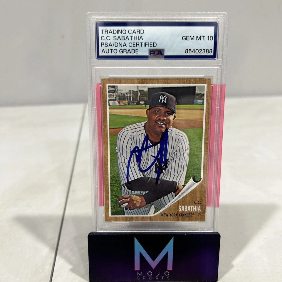C.C. Sabathia 2011 Topps Heritage PSA Auto Grade 10 - Image 1 of 1