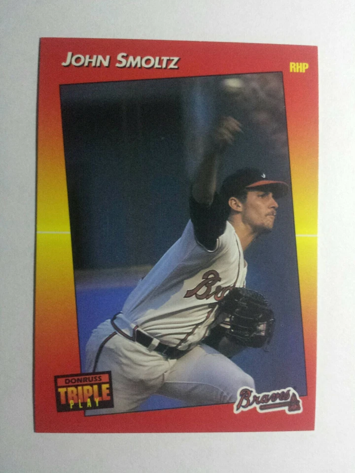 JOHN SMOLTZ 1992 DONRUSS TRIPLE PLAY BASEBALL CARD # 172 D0678 - Image 1 of 1