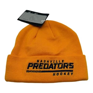 NWT Fanatics Nashville Predators NHL Hockey Yellow Knit Winter Beanie Hat Cap - Picture 1 of 2