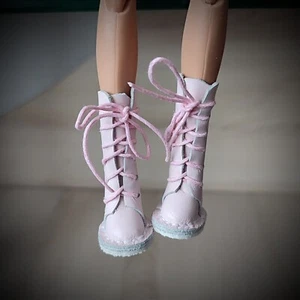 Barbie Schuhe. Barbie hellrosa lange Stiefel Handarbeit. - Bild 1 von 7