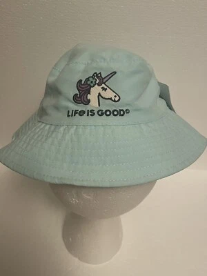 Life Is Good Baby 6-12 Months Classic Bucket Hat Unicorn Light Blue New W Tags - Image 1 of 4