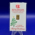 New ListingBenchmark 1/2 gram .5g Merry Christmas 999.9 Gold Bar in Sealed Assay Card