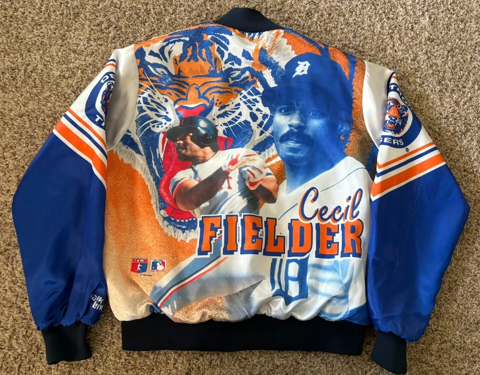 Vintage Cecil Fielder Detroit Tigers Chalk Line Fanimation Jacket Size Large MLB - Image 1 of 4
