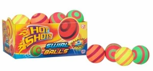 3'' Soft and Bouncy Swirl Ball Soft Indoor Outdoor Kid Soccer Toy Fun Game Sport - Picture 1 of 3