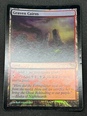 Magic the Gathering MTG Graven Cairns Land Shadowmoor Rare Foil - Image 1 of 2