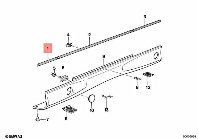 Guardabarros delantero izquierdo moldeado OEM BMW E31 840Ci 840i 850Ci 850CSi 51131970233 Foto 1 de 1