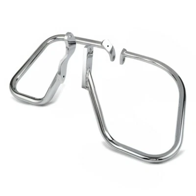 Protezione Borse Laterali per Harley Heritage Softail Classic 00-17 cromo - Immagine 1 di 4