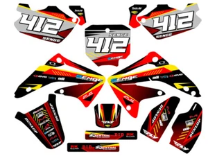 2003-2013 CR 85 SURGE Red Senge Graphics Kit Compatible with Honda - Foto 1 di 10