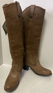 Frye Company Women’s Brown Leather Heeled Western Knee High Boots (NWT, W 5.5) - Picture 1 of 24