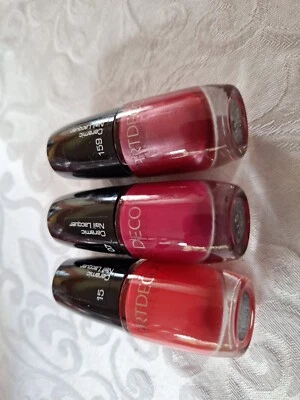 3 Nagellacke Set Artdeco Nr 07, 15, 159 Ceramic Nail Lacquer rot+pink Neu 3x6 ml - Bild 1 von 3