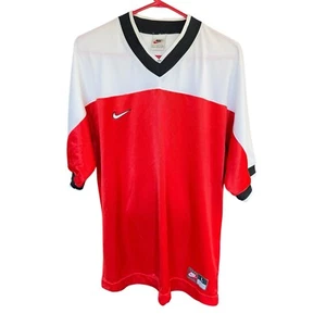 Vtg 90s Nike 3 Tone V-neck Jersey Large Sports Athletics Y2K Rare Athleisure - Picture 1 of 11