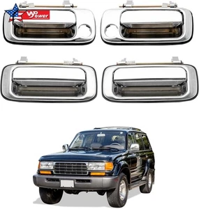 Manija de puerta exterior delantera y trasera cromada izquierda y derecha para Toyota Land Cruiser serie 80 - Imagen 1 de 6