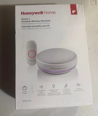 Campainha sem fio portátil Honeywell Home Security RDWL415A série 4 NOVA LACRADA - Imagem 1 de 4