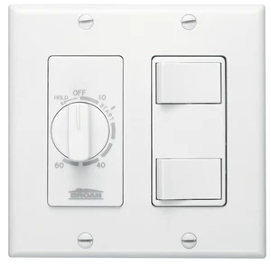NUEVO Broan 62W 60 Minutos Control de Tiempo con Doble Interruptor Balancín - Imagen 1 de 3