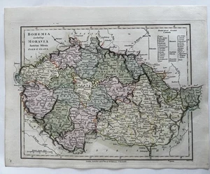 Bohemia Moravia Austrian Silesia Eger Glatz 1800 Wilkinson scarce map - Picture 1 of 10