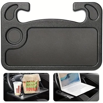Car Steering Wheel Tray - Multi-Functional Food & Laptop Holder for In-Car Use - Image 1 of 4