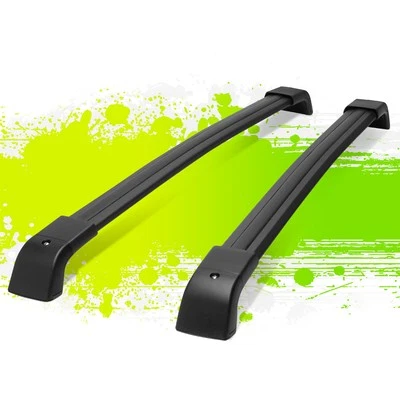 Porta-bagagens barra transversal trilho rack teto preto para Nissan X-Trail 2008-2016 - Imagem 1 de 4