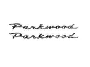 1959 Chevy Parkwood Wagon Front Fender Script PAIR - Picture 1 of 2