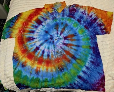 mens tie dye Silk shirt - Image 1 of 3