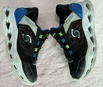 Zapatillas deportivas S Sport By Skechers para niños azules negras plateadas Thad talla 1 Foto 1 de 4