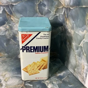 Vintage Nabisco Premium Saltine Crackers 15 oz Metalldose Behälter um 1978 - Bild 1 von 6