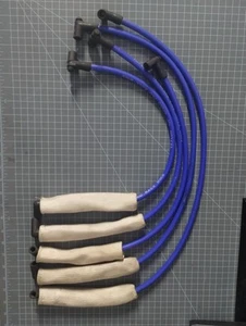 5 TAYLOR/VERTEX Race-Fit Spiro-Pro 409 Plug Wire Blue SBC HEI - Picture 1 of 3