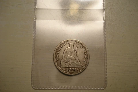 1874 SEATED LIBERTY QUARTER Cover