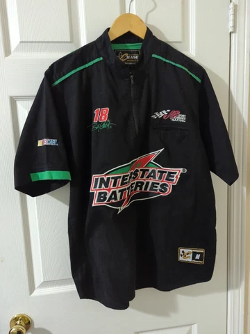 Bobby Labonte Joe Gibbs Racing NASCAR Interstate Batteries Pit Crew Shirt Men M Cover