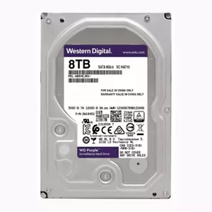 WD Purple 8TB Internal Hard Drive 128MB 5640RPM Surveillance HDD 3.5 Inch DVR - Picture 1 of 4