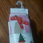 2x Pairs Girls Woollen Style XMAS Tights From Next Age 12-18 Mths Brand New