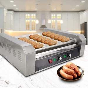 Hakka Commercial Electric 30 Hot Dog 11 Roller Grill Cooker Warmer Machine - Picture 1 of 13