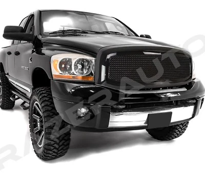 Black Packaged Mesh Grille+Shell for 06-08 Dodge Ram 1500+06-09 Ram 2500+3500 - Image 1 of 3