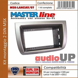 MASCHERINA AUTORADIO 2 DIN IN KIT PER LANCIA Y DAL 2007 IN POI. KIT COMPLETO - Foto 1 di 2