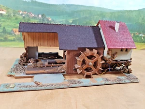Faller 229 Sägemühle+Wasserrad, Motor+Beleuchtung, Fertigmodell 50er Jahre (308) - Bild 1 von 7