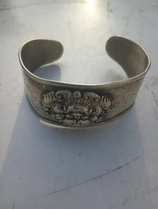 Vintage gebrauchtes asiatisches Echt Silber 43 Gramm Drachen Armband USA Sale - Bild 1 von 8