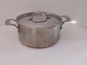 Vintage Revere Ware stainless steel Copper Bottom 5.5qt/5.2L Stockpot Pot w/Lid
