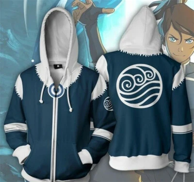 Avatar: La Leyenda de Korra Korra Sudadera con Capucha Juegos con disfraces Abrigo Chaqueta Cremallera Top Foto 1 de 4