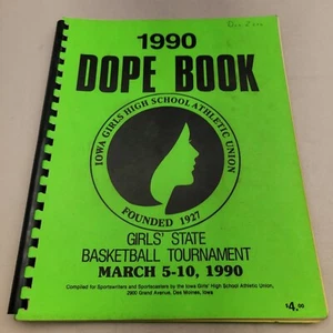 1990 Iowa Girls State Basketball High School IA Dope Book 90 Tournament IGHSAU - Picture 1 of 19