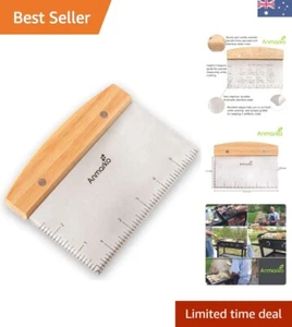 Ergonomic Stainless Steel Griddle Chopper with Wooden Handle - Kitchen Essential - Picture 1 of 7