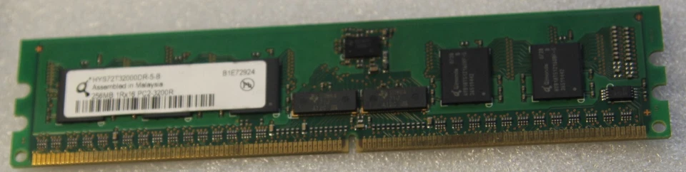 Qimonda HYS72T32000DR-5-B 256MB DDR2 400MHZ PC2-3200 240-PIN CL-3 ECC REG DIMM - Image 1 of 4