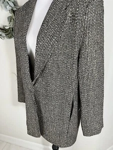 Town & Travel Vintage Mantel Größe L Made In USA Glitzer Tweed Seidenfutter - Bild 1 von 14