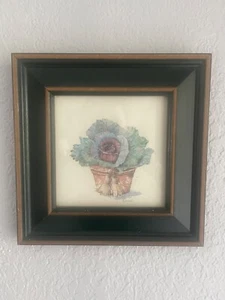Marilyn Simandle Signed and Framed -Pot with Flower - Picture 1 of 7