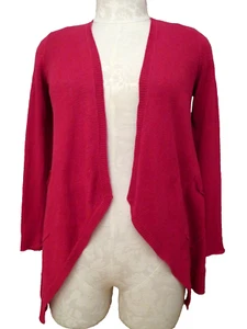 Cárdigan tejido Eileen Fisher talla XS S suéter top lino frente abierto ribete acanalado - Imagen 1 de 5