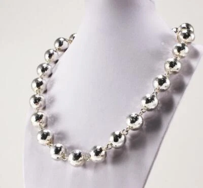RARO COLLAR IPPOLITA GLAMAZON PLATA ESTERLINA 925 TEXTURA MARTILLADA BOLA PALANCA Foto 1 de 4