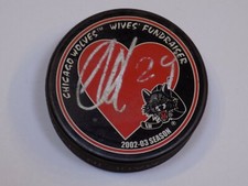 Chicago Wolves Wives Hockey Puck AHL Autograph Signed 2002 2003 Kirill Safronov?