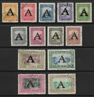 STAMPS-COLOMBIA-AVIANCA. 1950 Large Solid “A” Overprint Set. SG: 1/13. Fine Used